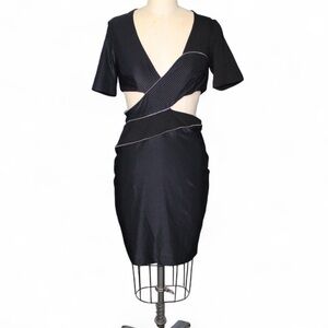 bec and bridge black polka dot dress NWT Bec + Bridge Kylie Midi Slip Dress Black/Pink Polka-dots. Womens size 4